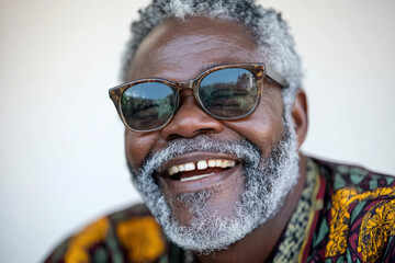 Smiling Elderly Man with Sunglasses 