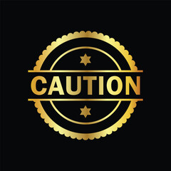gold color caution rubber stamp, flat education label minimalist design for digital and print projects
 Graphic Design Icons Making a Huge Impact on Visual Aesthetics