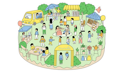 マルシェの俯瞰図