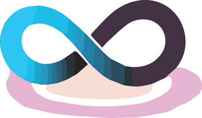 Waved 3D Service Symbol on Vintage and Pink Backgrounds.