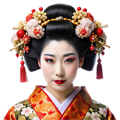 Stunning Geisha: Japanese Woman, Kimono, Hair