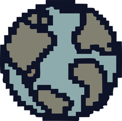 Fototapeta premium planet universe pixel icon svg