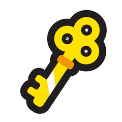 Black line icon set cute Event item Key