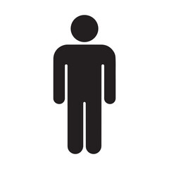 3D icon of a man and woman restroom sign