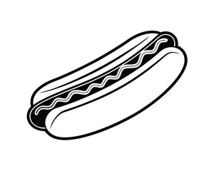 Hotdog vector illustration, Hotdog icon