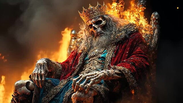 Skeleton King on Fiery Throne