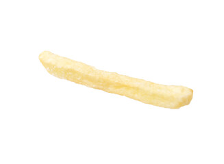One delicious French fry isolated on white