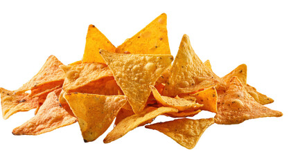 Nachos and chips Isolated On PNG Transparent and White Background 