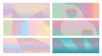 Pastel Geometric Gradient Backgrounds