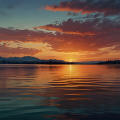 Obraz premium sunset over the sea