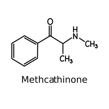 Chemical structure of methcathinone