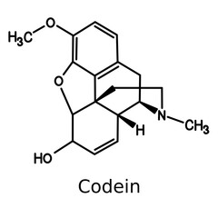 Chemical structure of codein