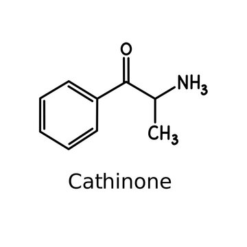 Chemical structure of cathinone