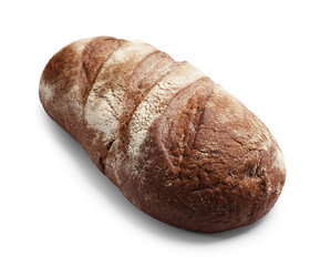 Fresh loaf of bread isolated on white