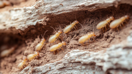Termites on the ground