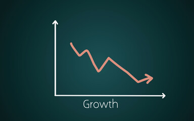 business graph with arrow