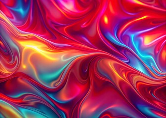 Obraz premium Beautiful Abstract Holographic Iridescent Liquid Backgrounds
