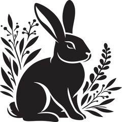 rabbit silhouette vector