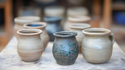 Handmade Pottery Collection Rustic Ceramic Cups