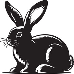 rabbit silhouette,vector proces of silhouette