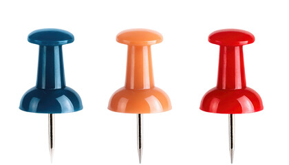 push pin Isolated On PNG Transparent and White Background 