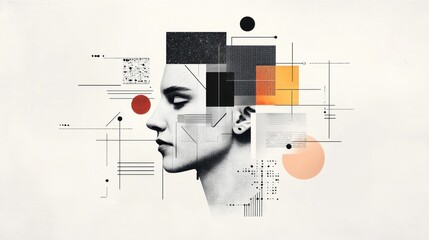 Abstract portrait collage