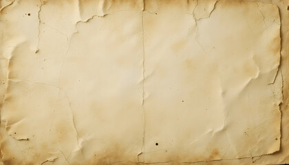 Antique Old Paper Background Texture Vintage Retro Aged Blank Document Parchment Empty Wrinkled Crumpled Design