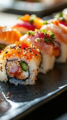 Exquisite Sushi Rolls, A Symphony of Flavors and Freshness Delights