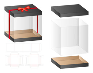 Box packaging die cut template design. 3d mock-up