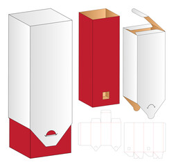 Box packaging die cut template design. 3d mock-up