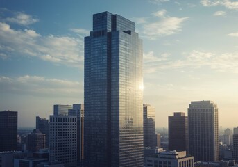 Fototapeta premium Skyscrapers & Business Towers – Urban Corporate Excellence