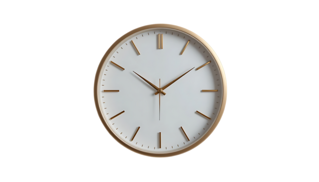 Elegant minimalist wall clock png