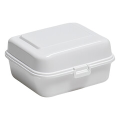 White Plastic Food Container Ideal for Lunch or Snacks Secure Closure Portable Bento Box for Kids or Adults