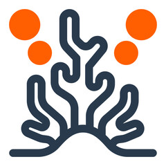 Coral Reef Illustration with Marine Biodiversity Concept