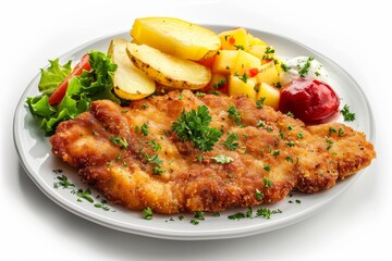 Austrian schnitzel with potatoes