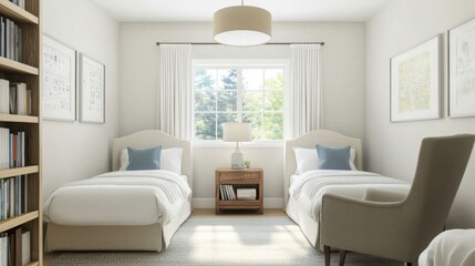 A cozy suburban guest room.