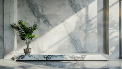 green natural podium  palm green natural tropical wild concept
