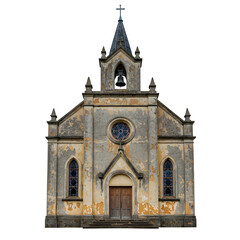 Old church isolated on transparent background 