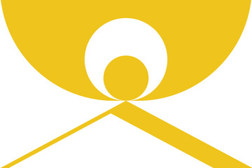 Bright yellow geometric shape background.