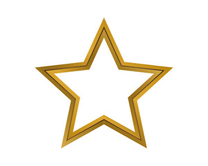 Obraz premium 五角形の金色に光る星03