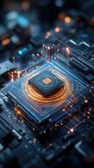 Fototapeta premium Advanced microchip technology