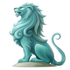 Obraz premium A tribal tattoo design featuring a woman's silhouette with a horse, lion, and dragon, blending fantasy elements and zodiac symbols in a wild, black, and artistic illustration