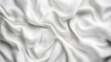 Obraz premium Elegant White Fabric Drapery Texture Background