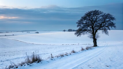 winter landscape with snow covered trees