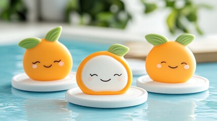 Cute fruit-shaped figurines