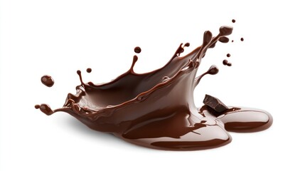 Rich Chocolate Splash with Droplets