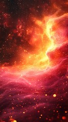 Obraz premium Fiery nebulae in space