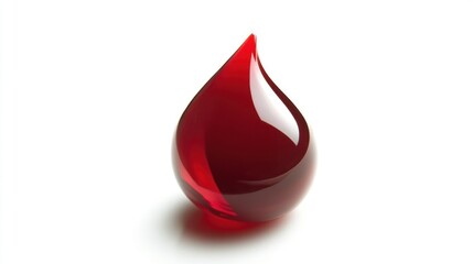 Fototapeta premium Vibrant Blood Drop with Smooth Surface