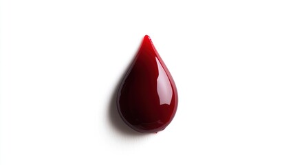 Fototapeta premium Vibrant Blood Drop with Smooth Surface
