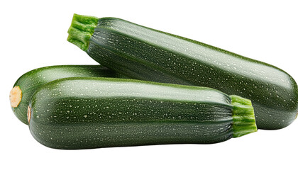 zucchini Isolated On PNG Transparent and White Background 
